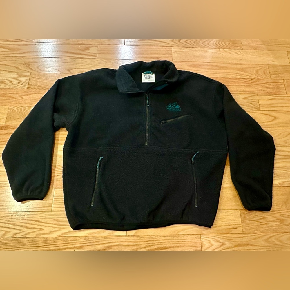 Marmot Black Half Zip-Up Men's Fleece Pullover